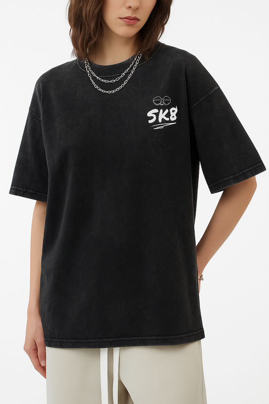 Never 2 Tired 2 SK8 Tee (BLACK)